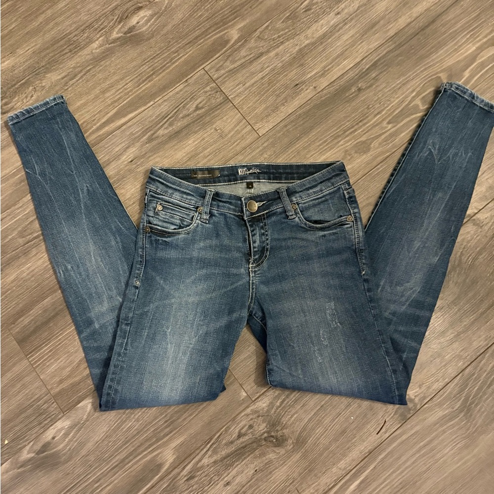 Kut from the Kloth Women's Skinny Jeans Denim Blue 0 Stretch #6 MIA toothpick